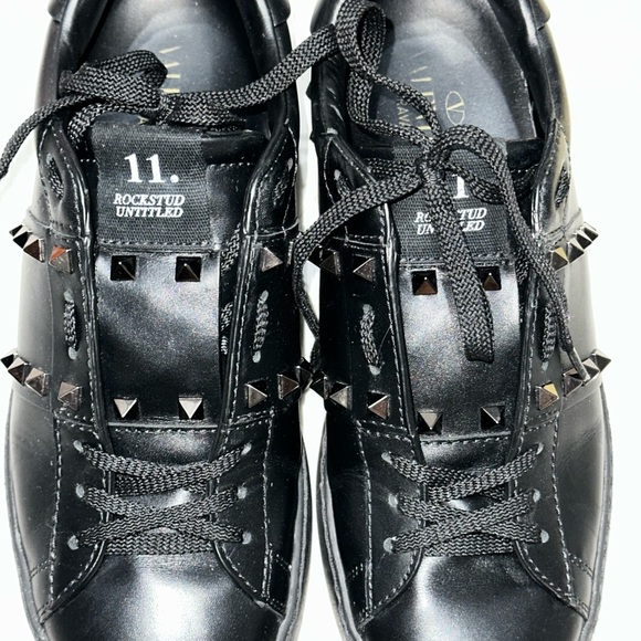 Valentino Black Rockstud Sneakers size 9 - Picture 2 of 10